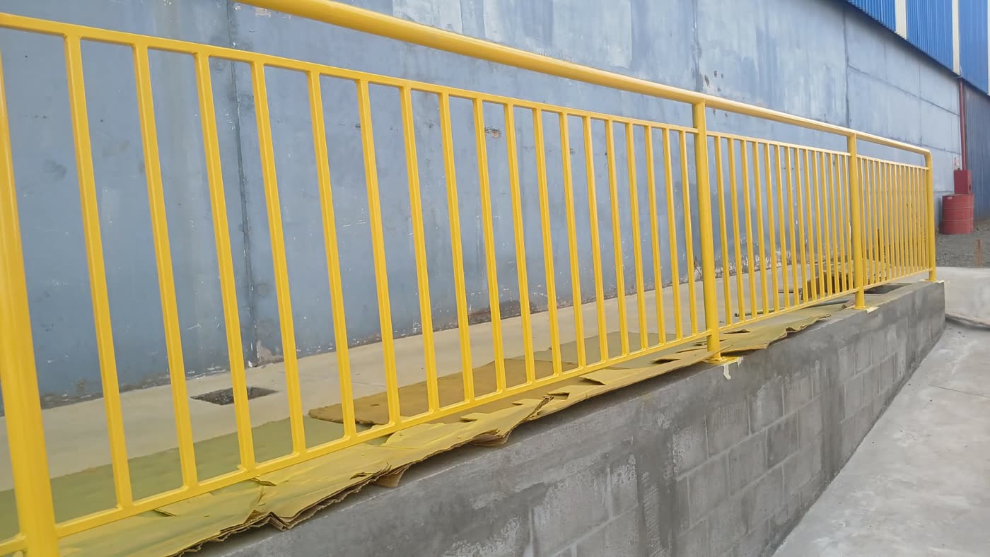 Guarda-corpo em rampa